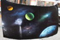 Fahrzeugdesign Airbrush auto motorhaube weltall