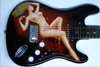 Airbrushdesign auf Gitarre-Guitar-nacktes-Girl