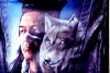 Airbrush auf Lederjacke Indianer Wolf Portrait