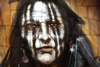 indianer Portrait airbrush Lederjacke 