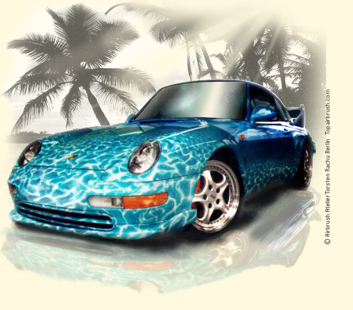 Airbrush Auto Porsche